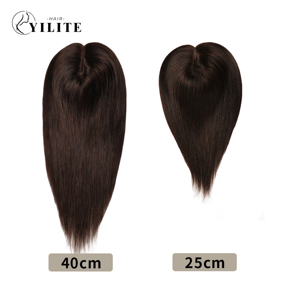 (#2) Darkest Brown Clip In Hair Toppers for Women in 25cm and 40cm