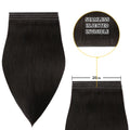 (#1B) Natural Black Tape Weft Hair Extensions 20CM 4Pcs