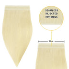 (#60) Platinum Blonde Tape Weft Hair Extensions 20CM 4Pcs