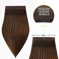 (#P2/6/T2) Darkest Brown Balayage Tape Weft Hair Extensions 20CM 4Pcs