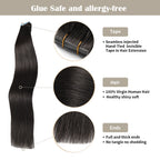 YiliteVip (#1B) Natural Black Invisible Tape In Extensions 20Pcs