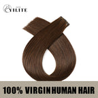 (#4) Chocolate Brown Genius Weft Virgin Human Hair