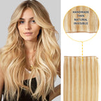 Model Showcasing (#P27/613) Genius Wefts, Handmade, Thin, and Natural 