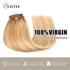 Virgin Human Hair (#P27/613) Strawberry Blonde Bleach Blonde Classic Clip Ins