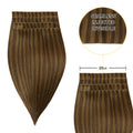 (#P2/6) Darkest Brown Balayage Tape Weft Hair Extensions 20CM 4Pcs