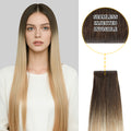YiliteVip (#T2/P18/613) Darkest Brown with Blonde Balayage Invisible Tape In Extensions 20Pcs