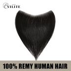 seamless hair patch virgin human hair (#1) Jet Black 