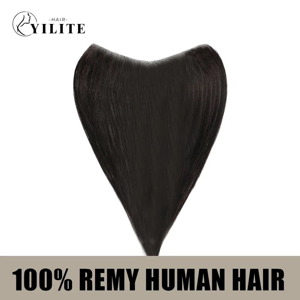 seamless hair patch virgin human hair (Natural Black)