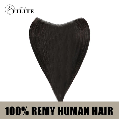 seamless hair patch virgin human hair (Natural Black)