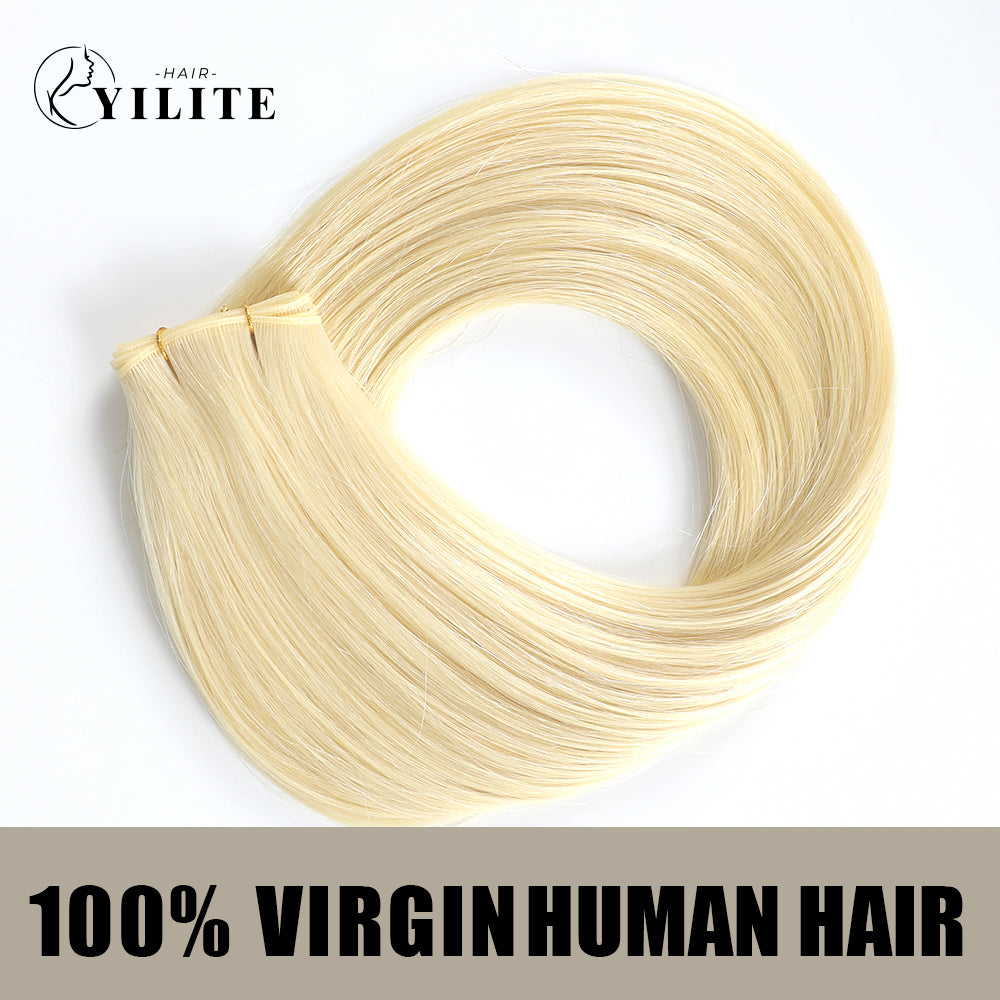 (#60) Platinum Blonde Genius Weft Virgin Human Hair