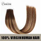(#P4/27/T4) Chocolate Brown to Caramel Blonde Genius Weft Virgin Human Hair