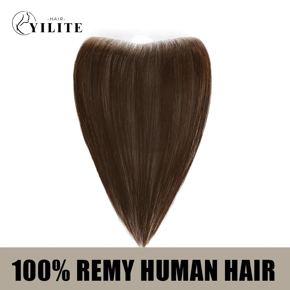 seamless hair patch virgin human hair (#2 Darkest Brown)
