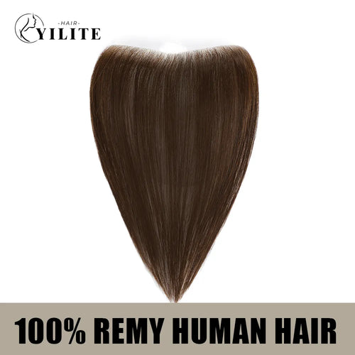 seamless hair patch virgin human hair (#2 Darkest Brown)