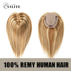 (#P10/22) Golden Brown Medium Blonde Hair Toppers Virgin Human Hair 12×13 Mono Silk Base