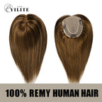 (#P10/4) Golden Brown Chocolate Brown Hair Toppers Virgin Human Hair 12×13 Mono Silk Base