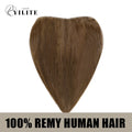 seamless hair patch virgin human hair (#4 Dark Brown)