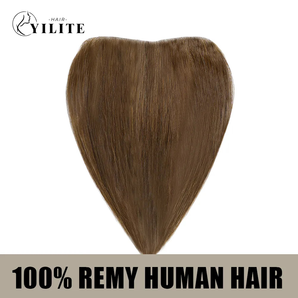seamless hair patch virgin human hair (#4 Dark Brown)