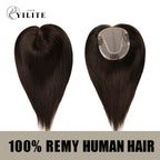 (#2) Darkest Brown Hair Toppers Virgin Human Hair 12×13 Mono Silk Base