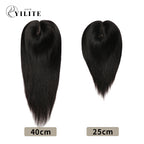 (#1) Jet Black Clip In Hair Toppers for Women in 25cm and 40cm 