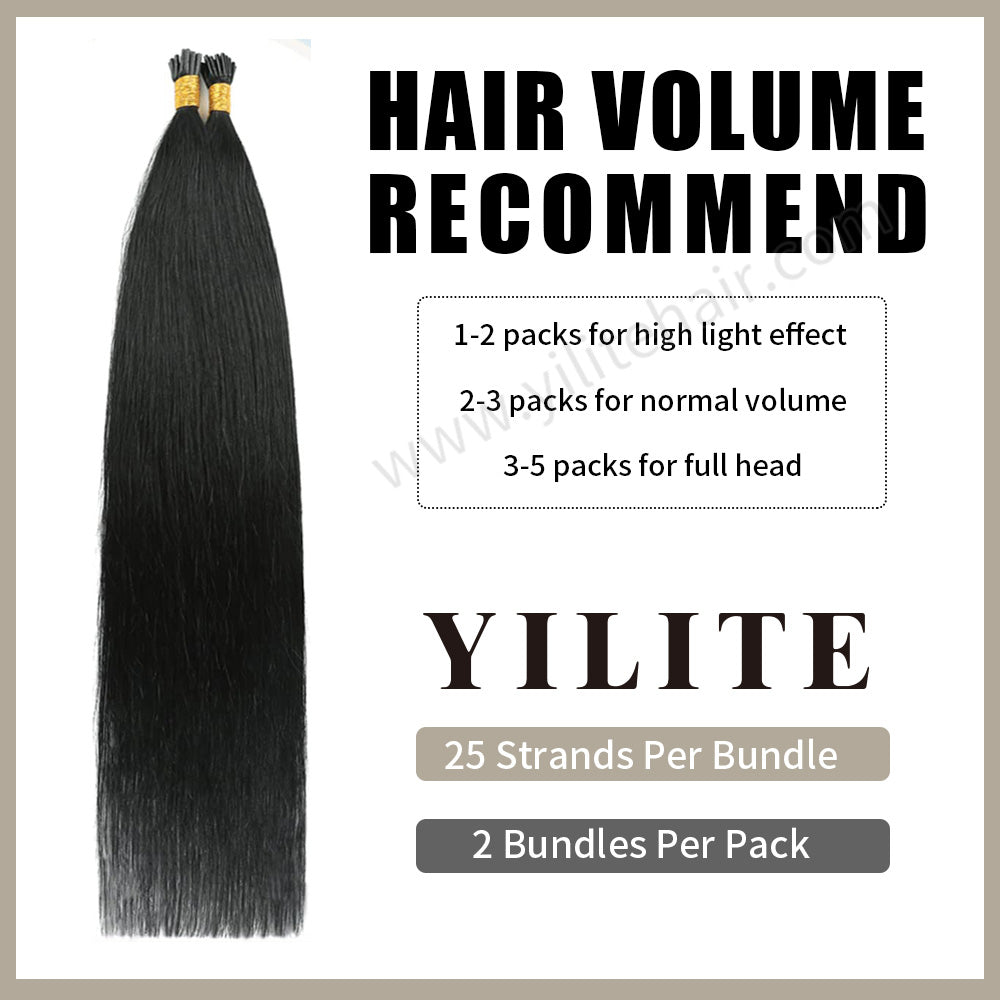 (#1) Jet Black I Tip Extensions with Hair Volume Recommend 