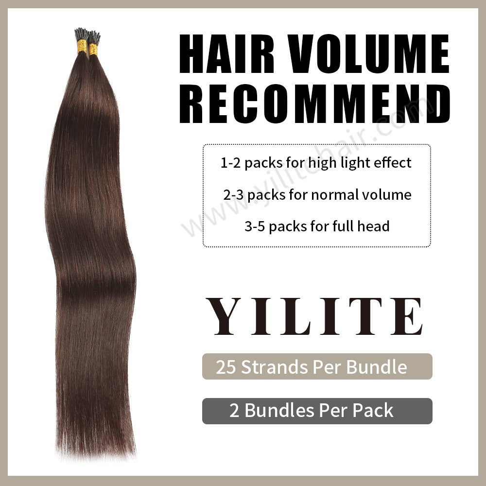 (#2) Darkest Brown U Tip Hair Extensions with Hair Volume Recommend