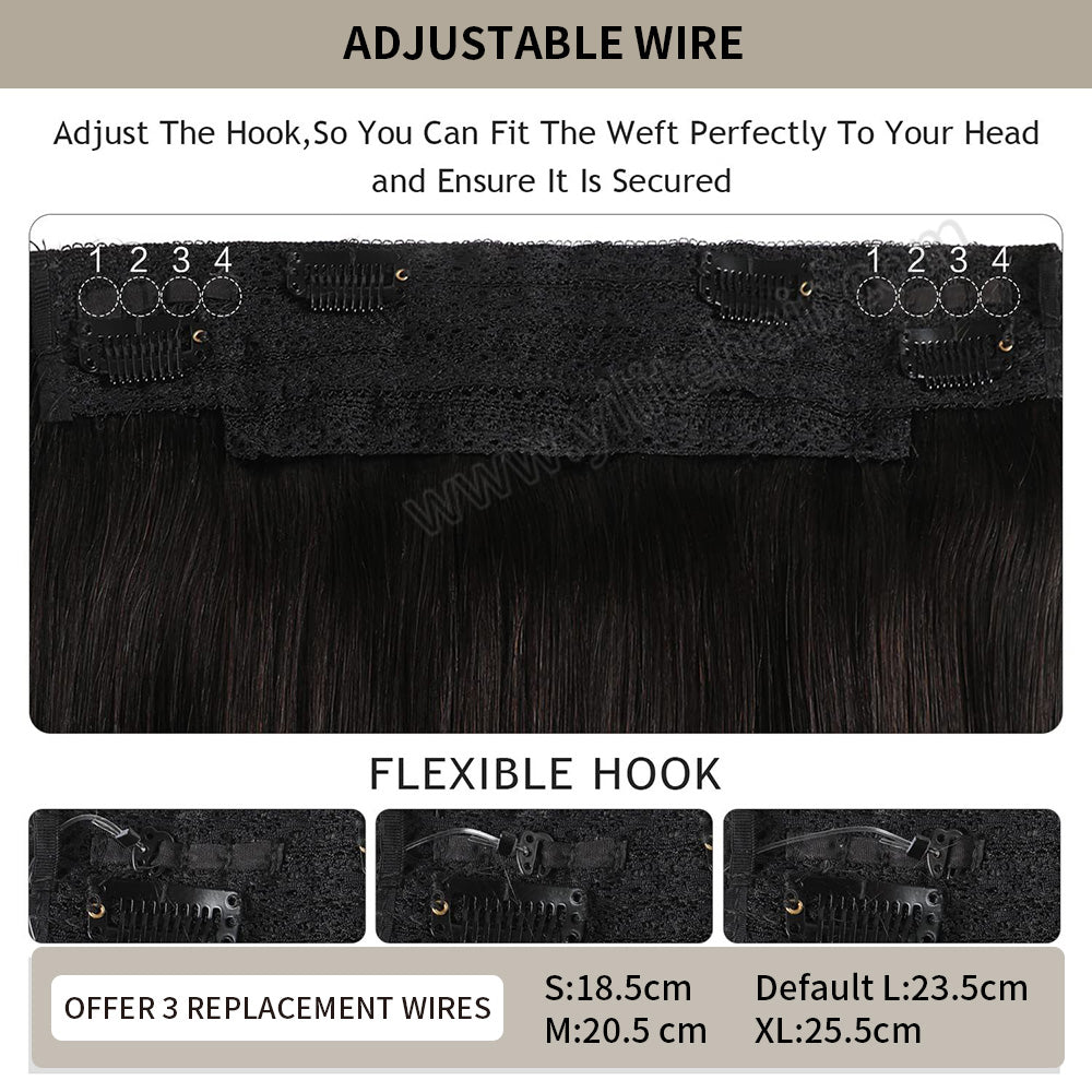 Details About the Flexible Hook Design in (#1B) and Replacement Wires in Various Sizes (S, M, L, XL)