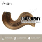 (#P4/27/T4) Chocolate Brown to Caramel Blonde Sew In Weft Virgin Human Hair