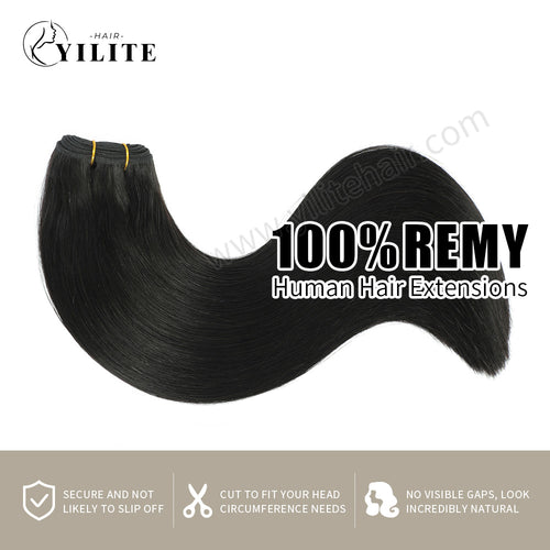 (#1B) Natural Black Sew In Weft Virgin Human Hair