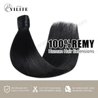 (#1) Jet Black Wrap Around Ponytail Extension Virgin Human Hair