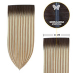 YiliteVip (#T2/P18/60) Darkest Brown with Ash Blonde Balayage Butterfly Weft Hair Extensions
