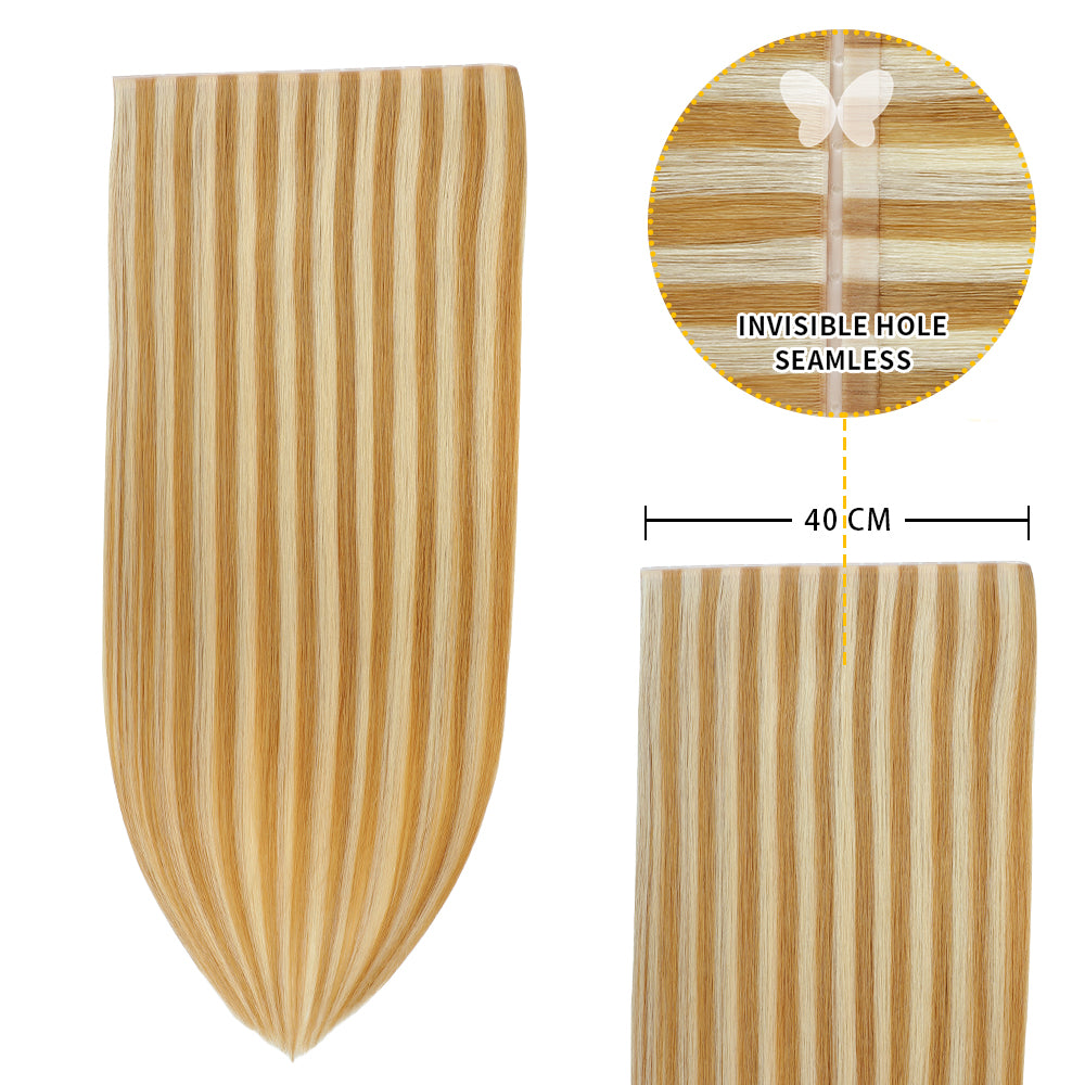 YiliteVip (#P27/613) Strawberry Blonde Bleach Blonde Butterfly Weft Hair Extensions