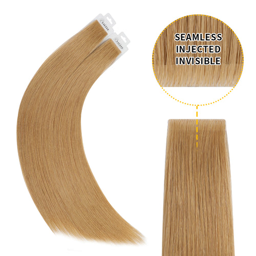 YiliteVip (#27) Strawberry Blonde Invisible Tape In Extensions 20Pcs
