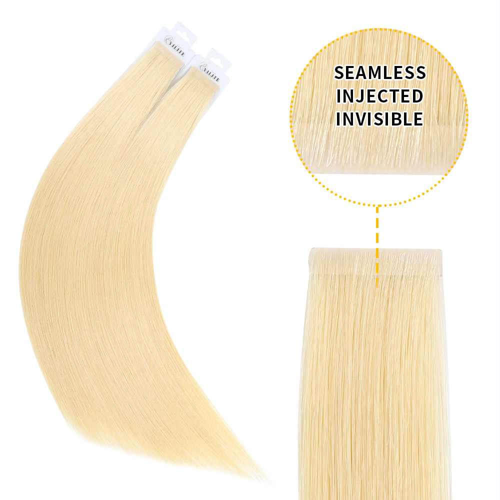 YiliteVip (#613) Bleach Blonde Invisible Tape In Extensions 20Pcs