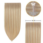 YiliteVip (#T18/P18/613) Ash Blonde Balayage Butterfly Weft Hair Extensions