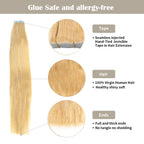 YiliteVip (#27) Strawberry Blonde Invisible Tape In Extensions 20Pcs