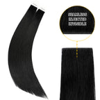 YiliteVip (#1) Jet Black Invisible Tape In Extensions 20Pcs