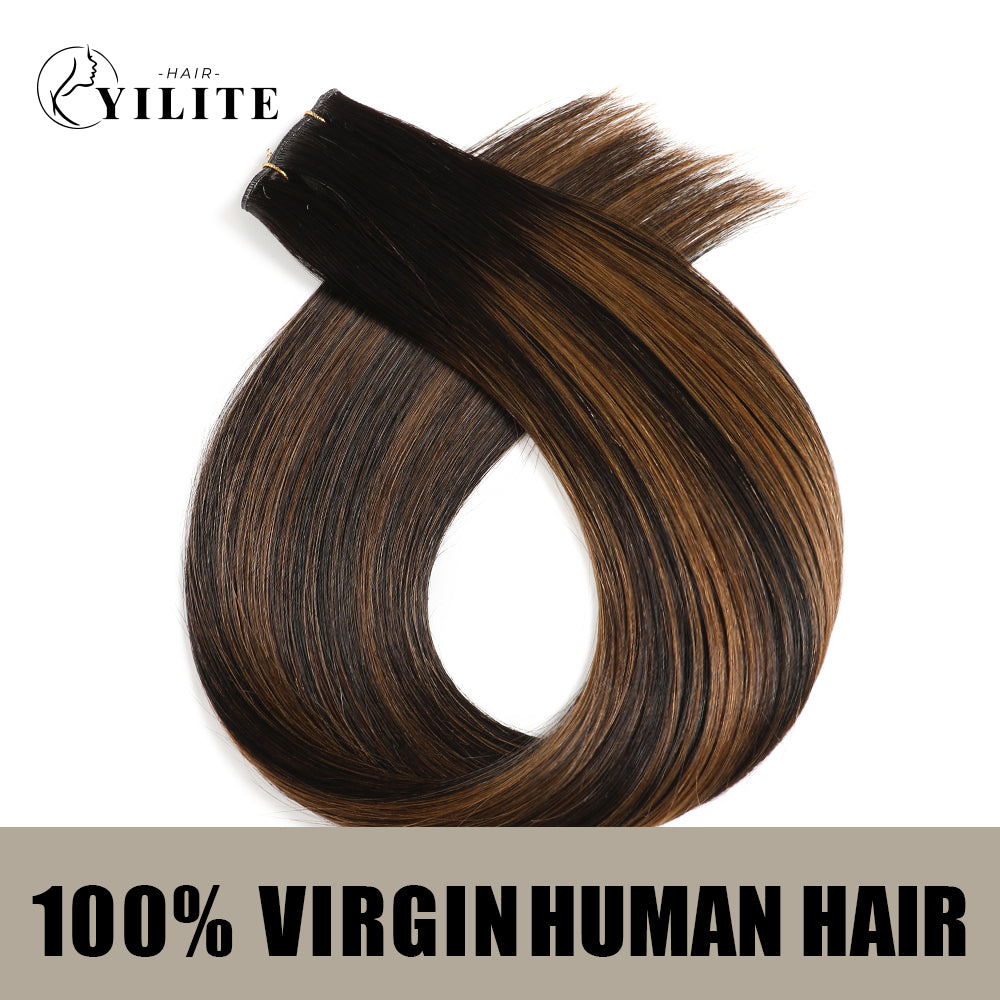 (#P1B/6/T1B) Natural Black Balayage Genius Weft Virgin Human Hair