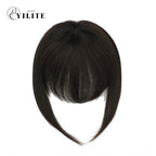 (#1B) Natural Black Clip In Bangs Remy Human Hair
