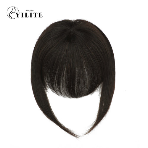 (#1B) Natural Black Clip In Bangs Remy Human Hair