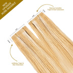 Comparison of Narrow Mini Tape In Hair Extensions vs Ordinary Tape In Extensions (#P27/613)