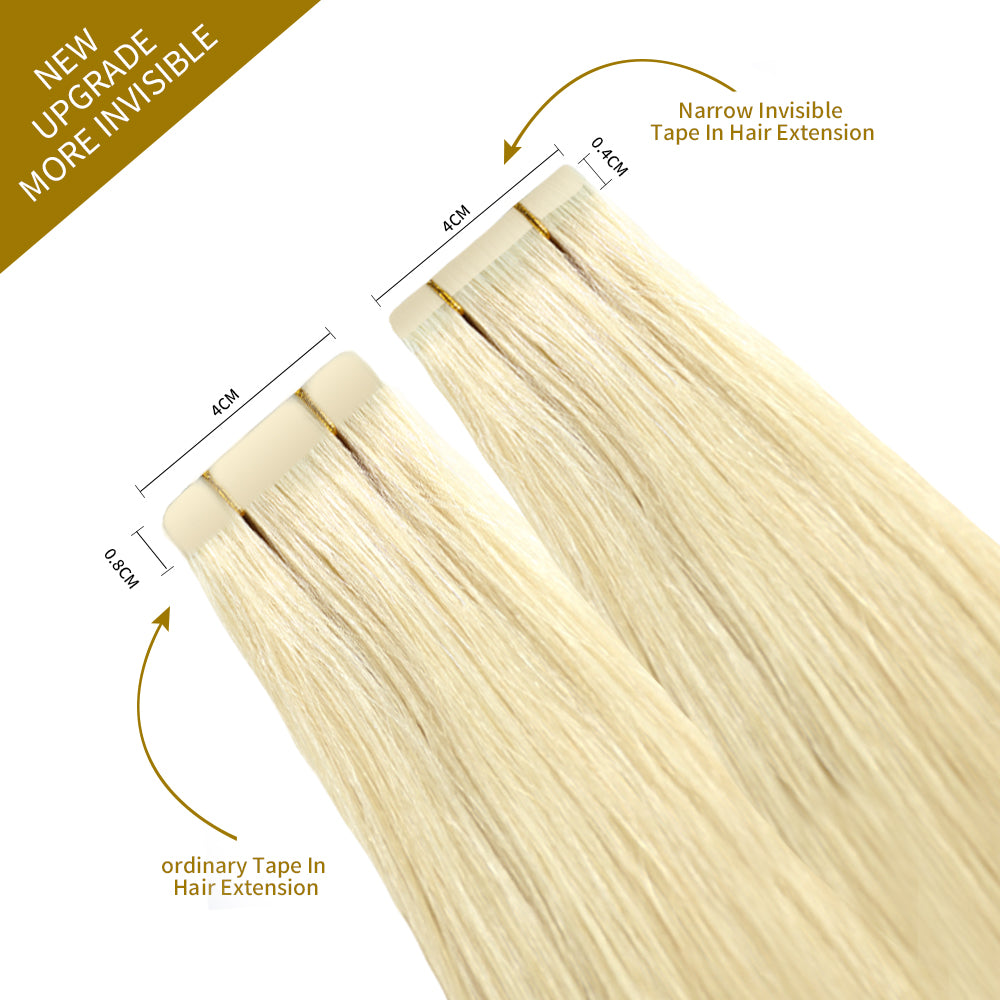 Comparison of Narrow Mini Tape In Hair Extensions vs Ordinary Tape In Extensions (#60)
