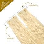 Comparison of (#613) Narrow Mini Tape In Hair Extensions vs Ordinary Tape In Extensions