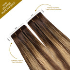 Comparison of Narrow Mini Tape In Hair Extensions vs Ordinary Tape In Extensions (#P4/27/T4) 