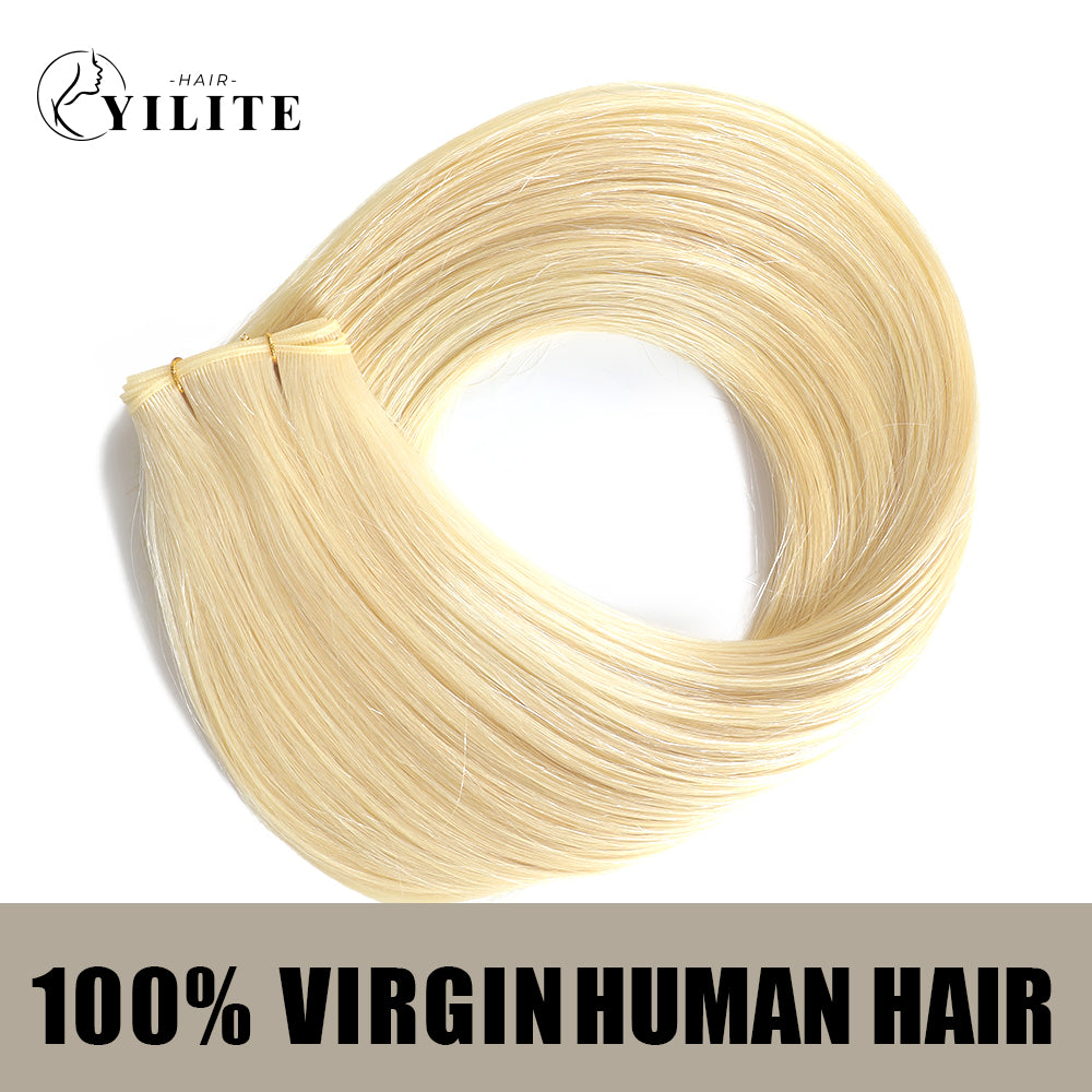 (#613) Bleach Blonde Genius Weft Virgin Human Hair