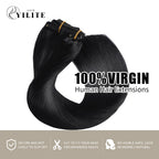 Virgin Human Hair (#1) Jet Black Classic Clip Ins