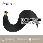 (#1) Jet Black I Tip Extensions 100% Virgin Human Hair 