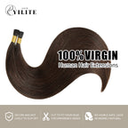 (#2) Darkest Brown U Tip Hair Extensions 100% Virgin Human Hair 