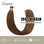 (#6) Chestnut Brown I Tip Extensions 100% Virgin Human Hair 