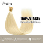 (#60) Platinum Blonde I Tip Extensions 100% Virgin Human Hair 