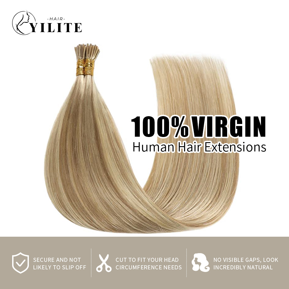 (#P18/613) Ash Blonde Highlights I Tip Extensions 100% Virgin Human Hair 